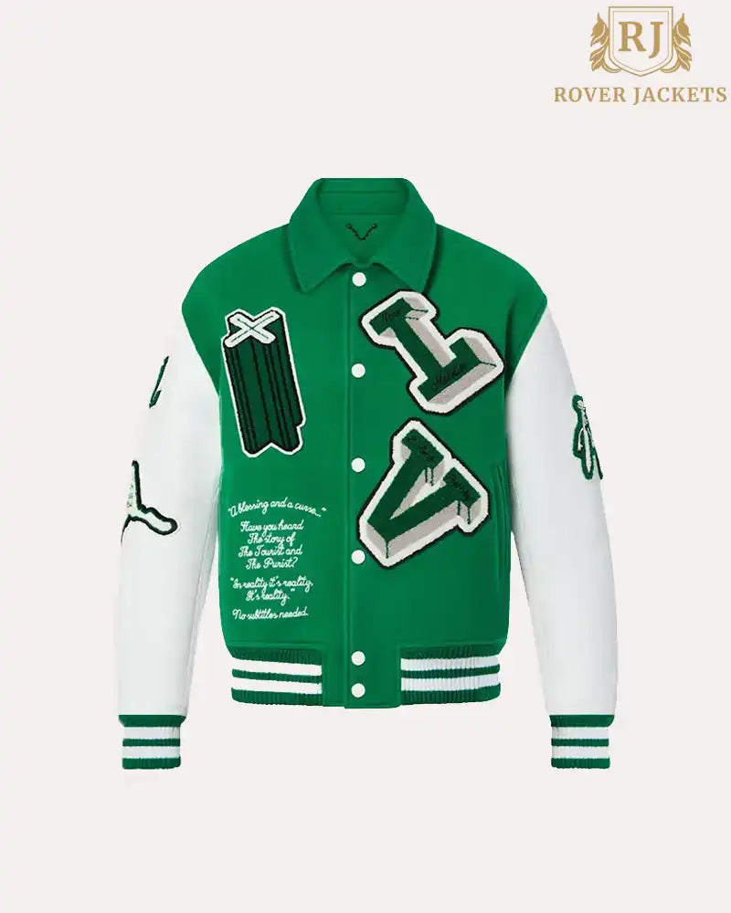 Louis Vuitton Green Varsity Jacket