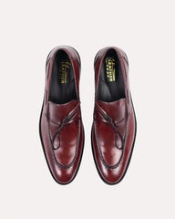 Maroon Classy Tassel Slip-On Loafer