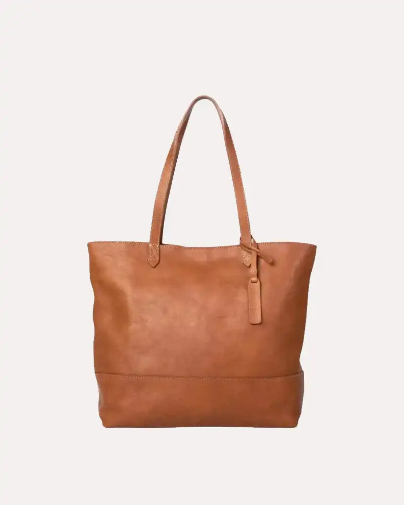 Mary Brown Leather Tote Bag