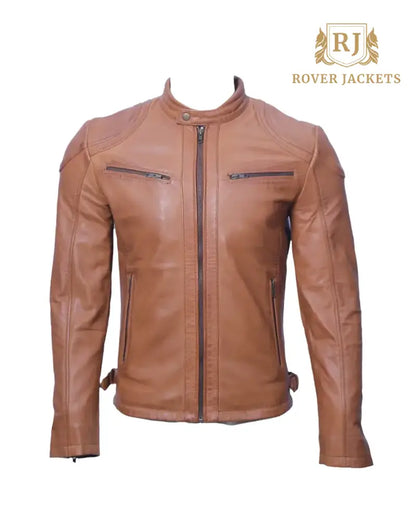 Men's Brown Leather Jacket – Stylish and Durable Biker Outerwear