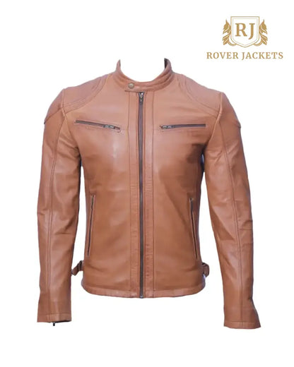 Men's Brown Leather Jacket – Stylish and Durable Biker Outerwear