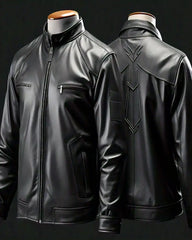 Men’s Black Leather Biker Jacket