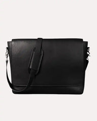 Mens Black Leather Messenger Bag