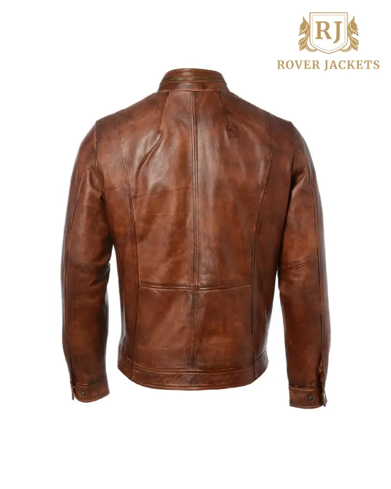 Mens Brown Edinburgh Tan Leather Jacket