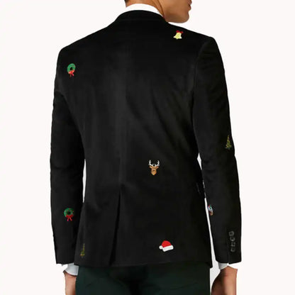 Mens Christmas Blazer Black