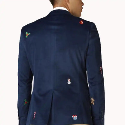 Mens Christmas Blazer Blue