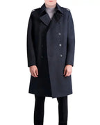 Mens Classic Trench Coat In Charcoal