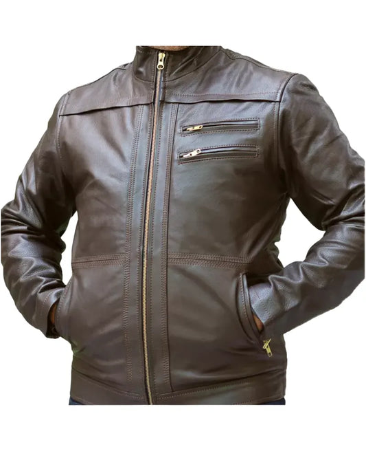 Mens Dark Brown Leather Jacket