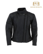Mens Giovanny Fashion Cowhide Black Leather Jacket