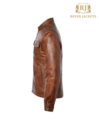 Mens Brown Edinburgh Tan Leather Jacket