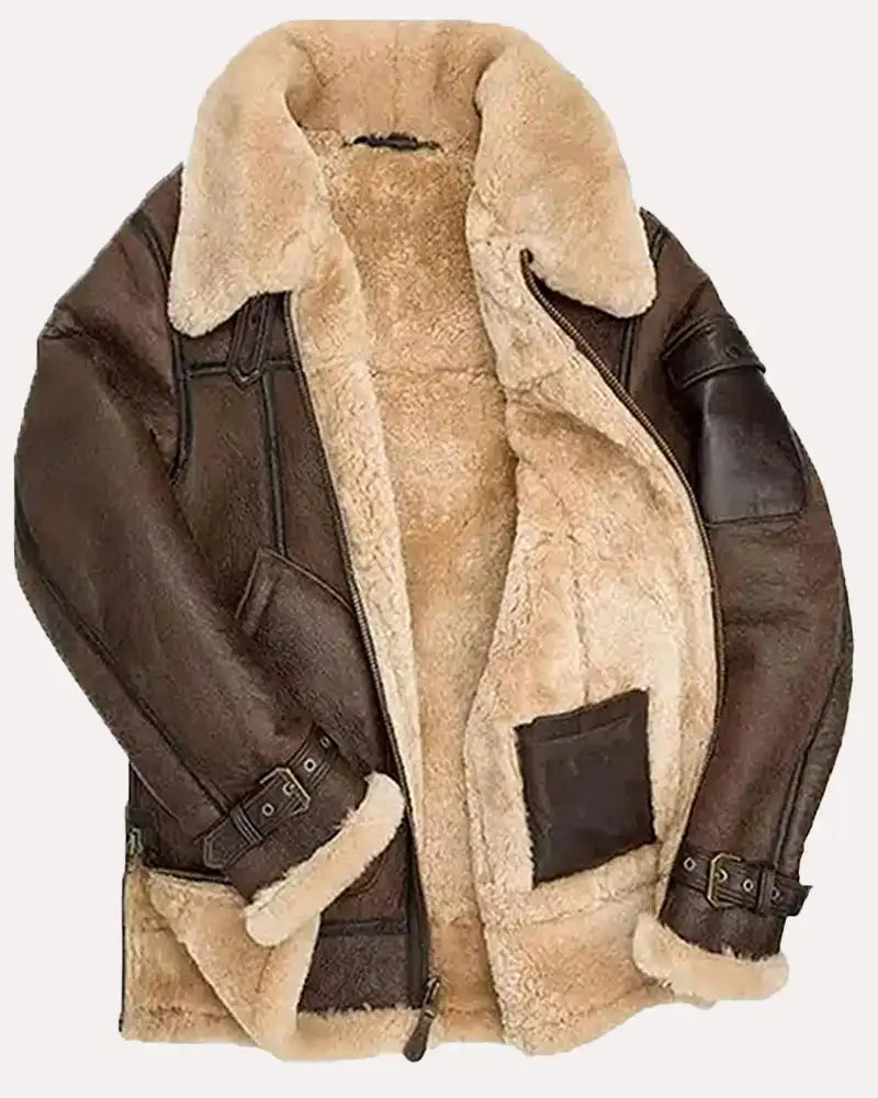 Mens B3 Aviator Shearling Leather Jacket