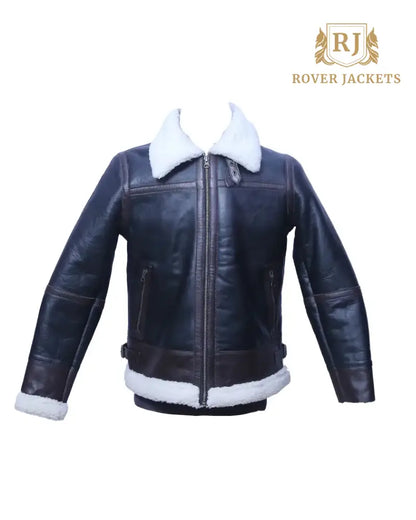 Mens's Shearling Lined Aviator Jacket - Classic and Modern