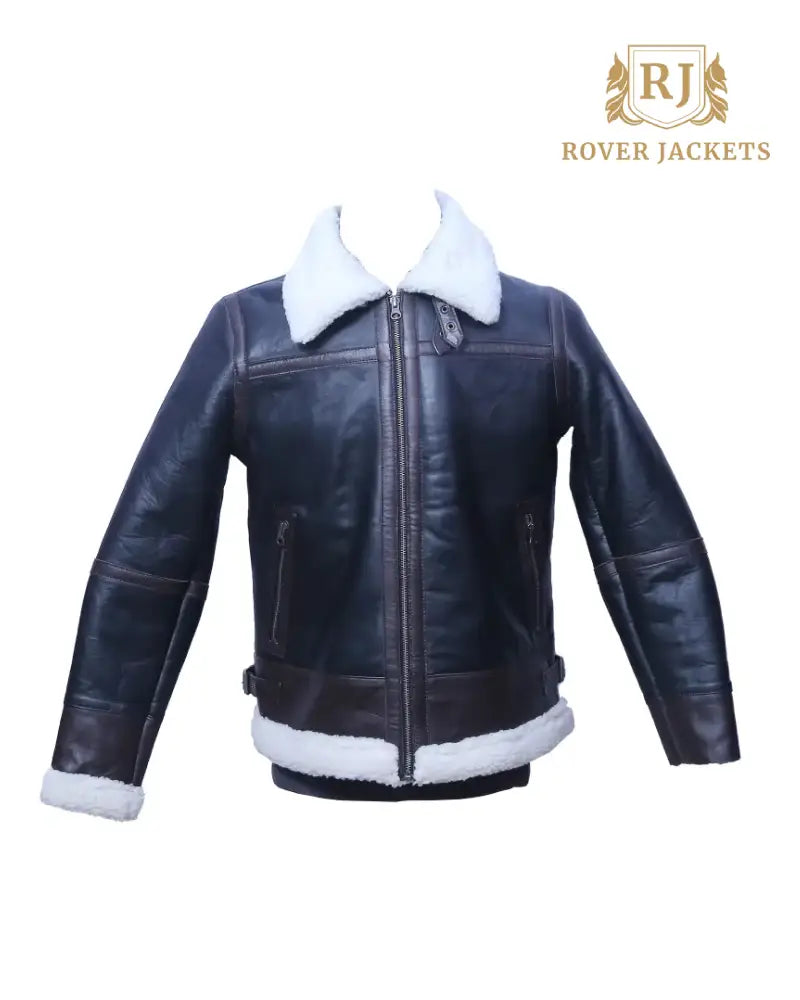 Mens's Shearling Lined Aviator Jacket - Classic and Modern