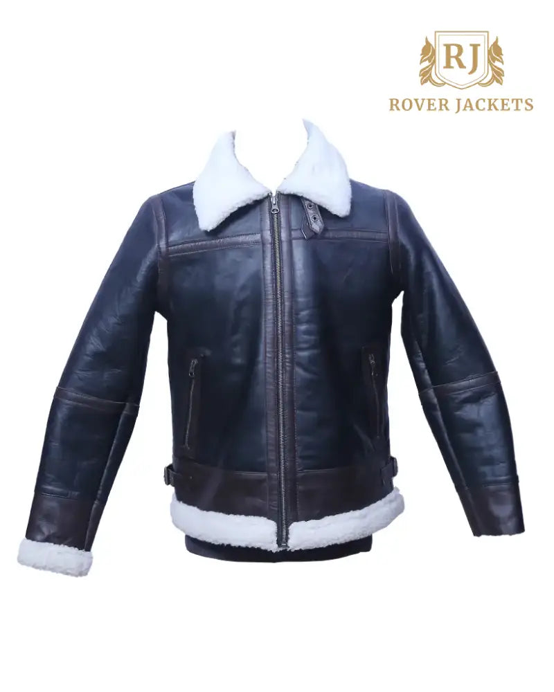 Mens's Shearling Lined Aviator Jacket - Classic and Modern