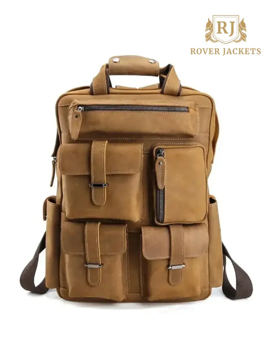 Multi-Functional Vintage Leather Backpack