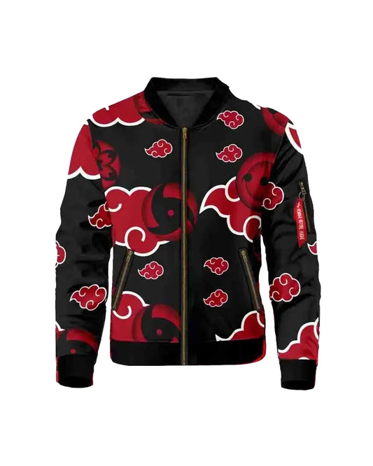 Veste bomber noire Naruto Akatsuki Sharingan - Rover Jackets