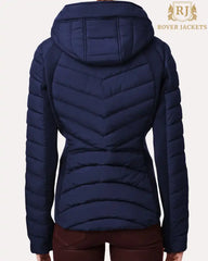 Night Shadow Hooded Quilted Water Repellent Jacket