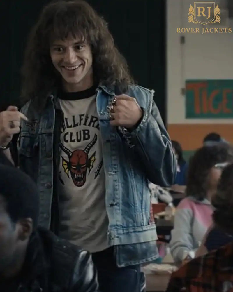 S04 EDDIE MUNSON DENIM JACKET STRANGER THINGS