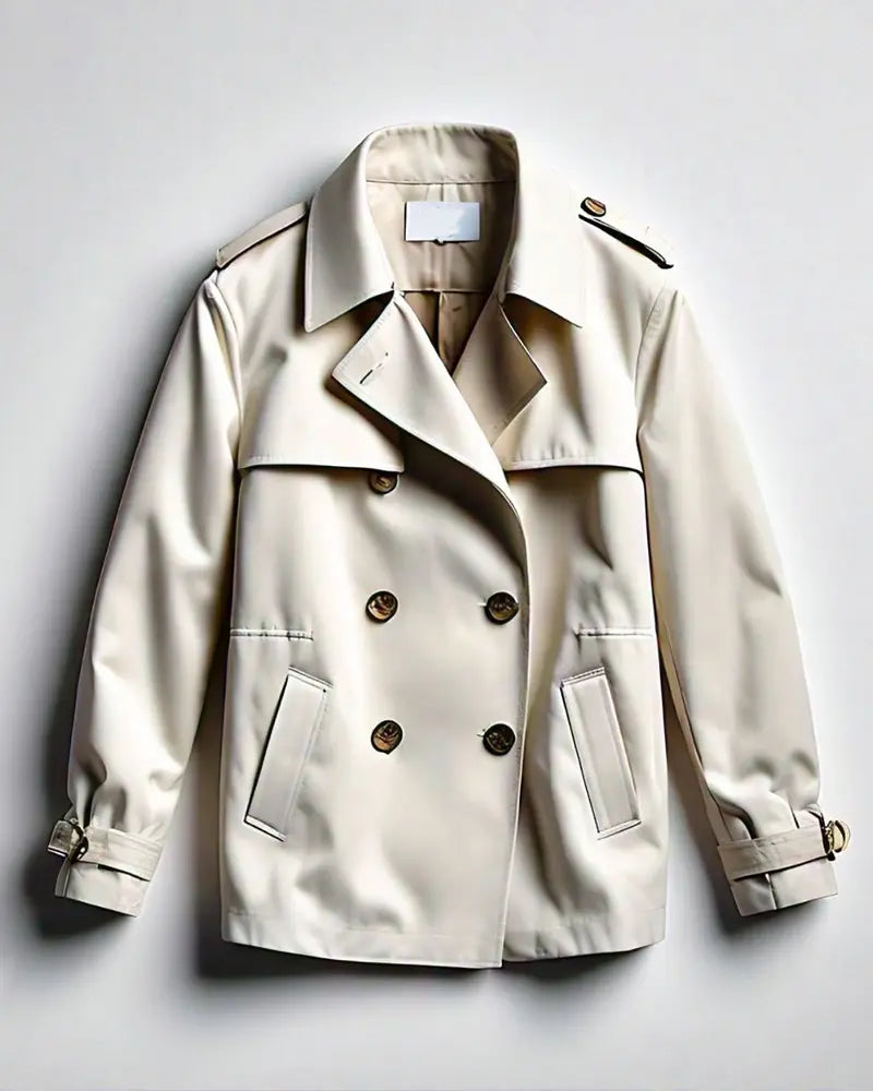 Short Double Breasted Trench Coat