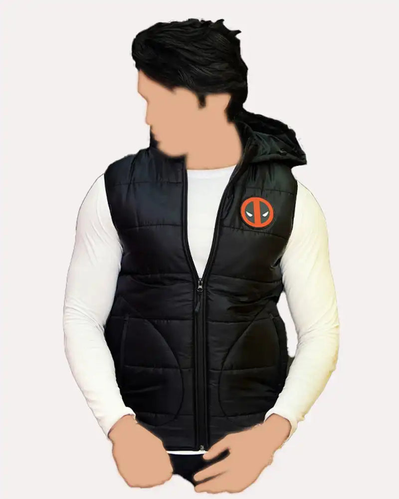 Deadpool Sleeveless Prowess Puffer Jacket Black