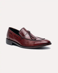 Slip-On Loafer Maroon Classy Tassel