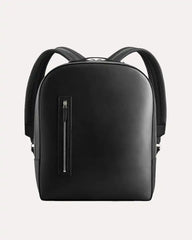 Soft Black Leather Laptop Backpack