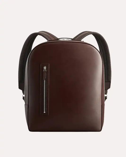 Soft Brown Leather Laptop Backpack