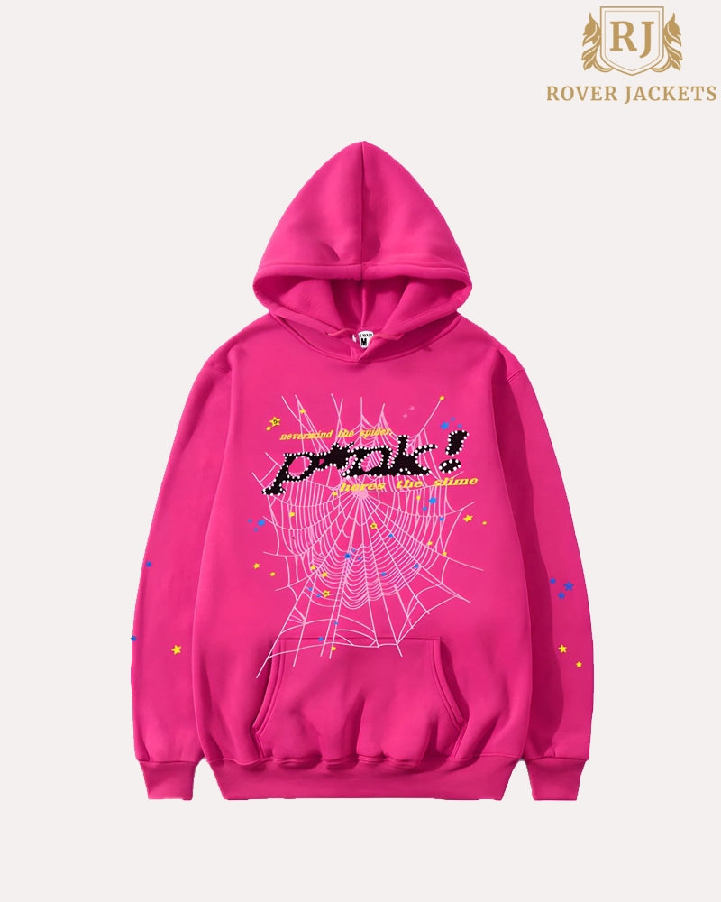 Sp5der Punk Hoodie Pink