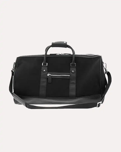 Suede Leather Black Duffel Bag