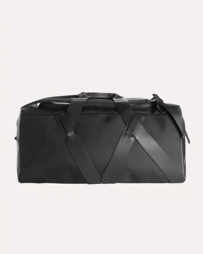 Suede Leather Duffel Bag Black