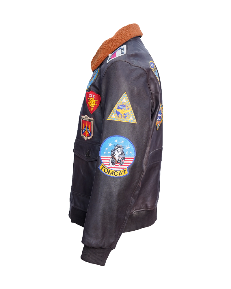 Brown Leather Bomber Tom Cruise Top Gun Maverick Jacket