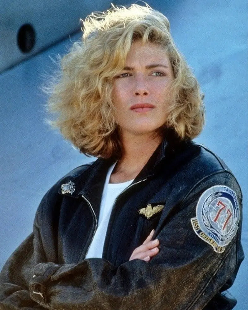 Leather Jacket Kelly McGillis Charlie Top Gun