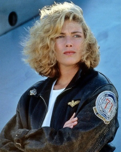 Leather Jacket Kelly McGillis Charlie Top Gun