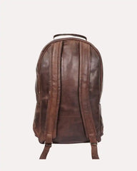 Travel Backpack Vintage Leather Distressed Brown