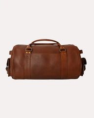 Travel Leather Duffle Bag Brown