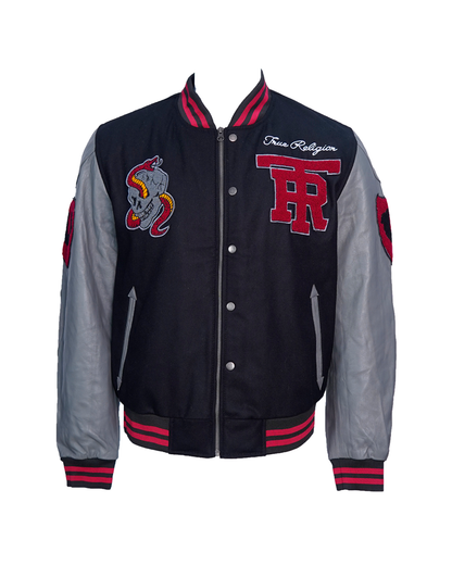 Collegiate Logo Patch Varsity Jacket True Religion