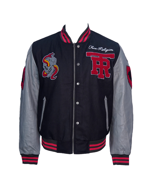 Collegiate Logo Patch Varsity Jacket True Religion