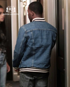 Daniel Ezra All American Spencer James Blue Denim Bomber Jacket