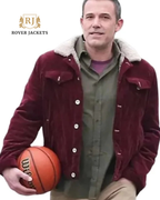 Ben Affleck The Accountant 2 Maroon Corduroy Jacket