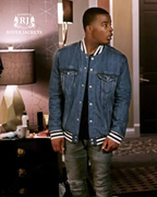 Daniel Ezra All American Spencer James Blue Denim Bomber Jacket