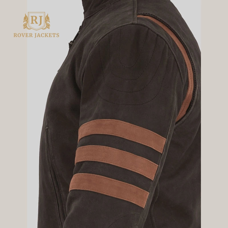 Wolverine's Distressed Brown Suede Bomber Jacket