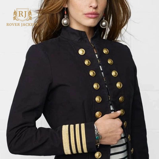 Black Military Jacket For Women