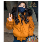 Shang Chi Inspired Orange Fur Hooded Jacket