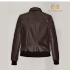 Kendall's Oversized Chocolate Brown Leather Bomber