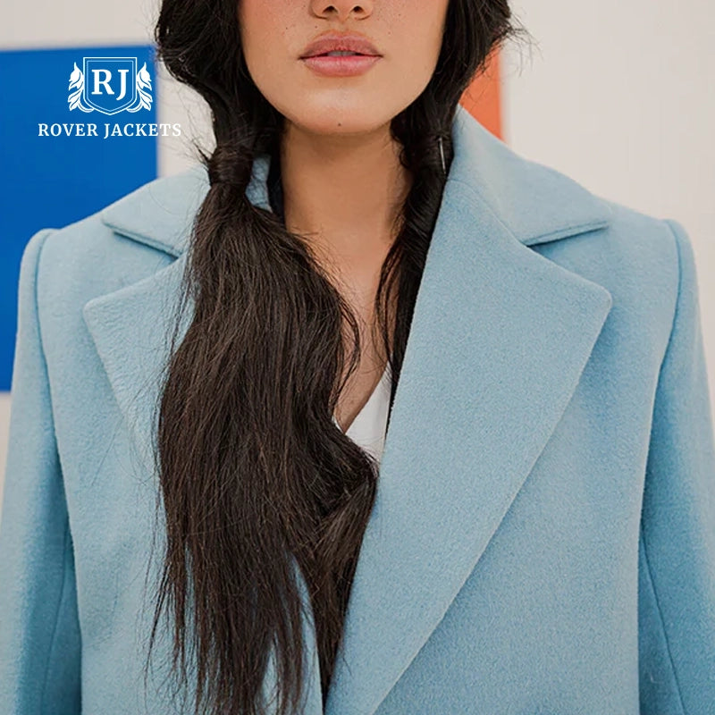 Ice Blue Satin Midi Slip Dress &amp; Matching Coat