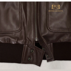 Kendall's Oversized Chocolate Brown Leather Bomber