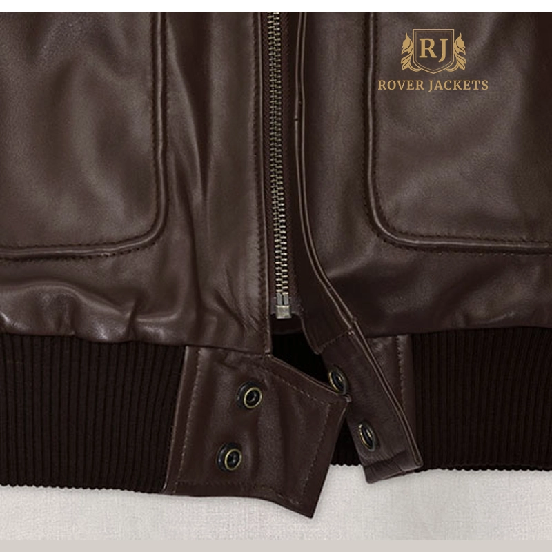 Kendall's Oversized Chocolate Brown Leather Bomber