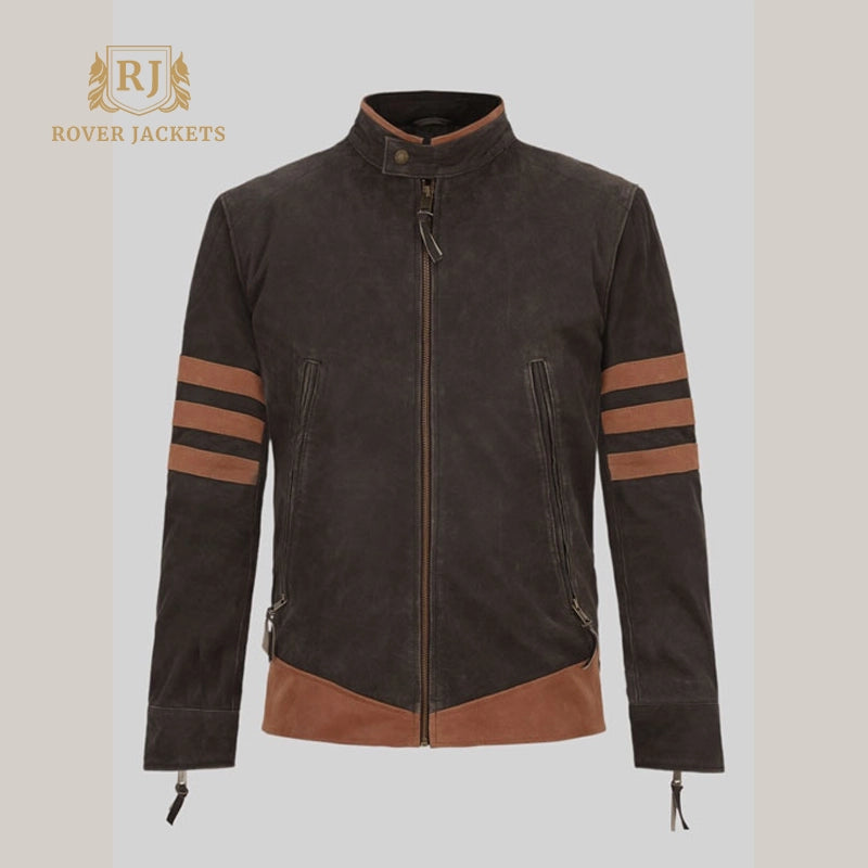 Wolverine's Distressed Brown Suede Bomber Jacket