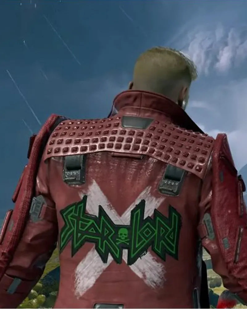 The Galaxy Star Lord Game Video Game Marvel_s Guardians of Leather Jacket