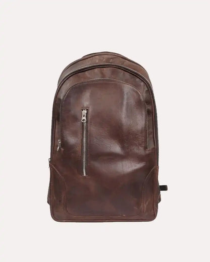 Vintage Leather Distressed Brown Travel Backpack